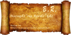 Buzogány Renátó névjegykártya